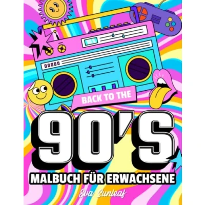 Abbildung von Malbuch für Erwachsene: 90er Anti Stress Geschenke Entspannung Geschenk Frauen