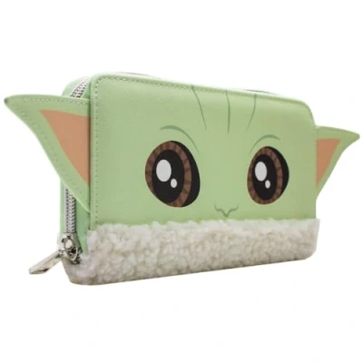 Abbildung von Jedi Star Wars The Mandalorian Din Grogu Baby Yoda Portemonnaie Clutch Münzfach &amp; Kartenhalter, Grün