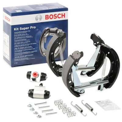 Abbildung von BOSCH 0 204 114 579 Bremsensatz, Trommelbremse mit Zubehör, Radbremszylinder SKODA: Fabia 1 Combi, 2, I Hatchback