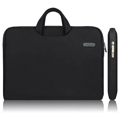 Abbildung von Arvok Laptoptasche 15,6 16 Zoll Notebooktasche Schutzhülle für Uni Arbeit Business, Wasserdicht Laptophülle Notebook Hülle Tasche Acer/Asus/Dell/Fujitsu/HP/Samsung, Schwarz