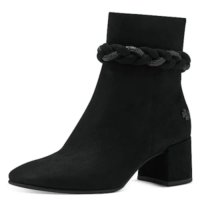 Abbildung von MARCO TOZZI by Guido Maria Kretschmer Damen Stiefeletten mit Absatz Elegant Blockabsatz, Schwarz (Black), 39