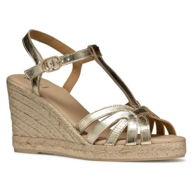 Abbildung von Geox Gelsa Keilsandalette, Damen, Größe: 35, Gold Schuhe