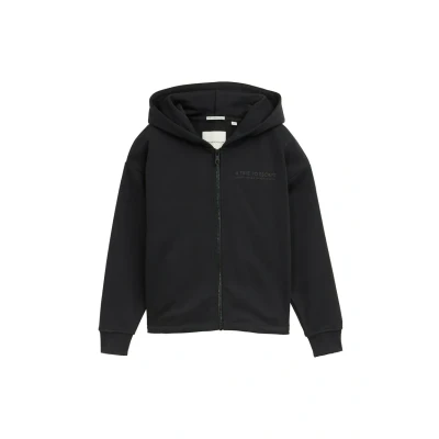 Abbildung von TOM Tailor Hoodie MIT Print Sweatjacke für Kinder, Größe: 176, Heavy black
