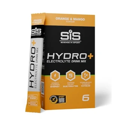 Abbildung von Science in Sport HYDRO+ Electrolyte Drink Mix 6 x 4,3g Orange &amp; Mango Veganes Elektrolyt Pulver, Sportgetränke Pulver mit Vitamin C und 5 wichtigen Elektrolyten