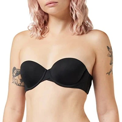 Abbildung von Calvin Klein Damen Trägerloser BH Light Lined Strapless mit Bügel, Schwarz (Black), 70A (32A)