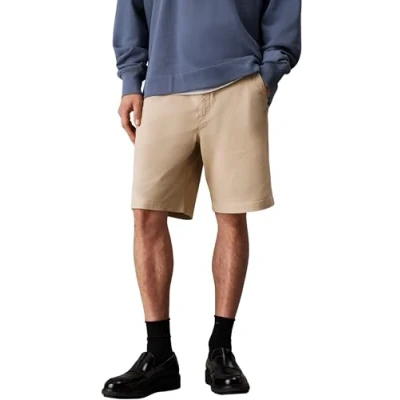 Abbildung von Calvin Klein Herren Chino Shorts Classic Cotton Knielang, Beige (White Pepper), 38W