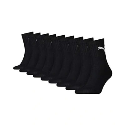 Abbildung von PUMA / Basic Short Crew Unisex Sporsocken im Farbmix. 9 Paar, 43/46 Schwarz