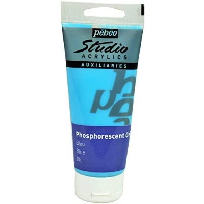 Abbildung von Pébéo Studio Gel Farbe, phosphoreszierend, 100 ml Tube, Blau
