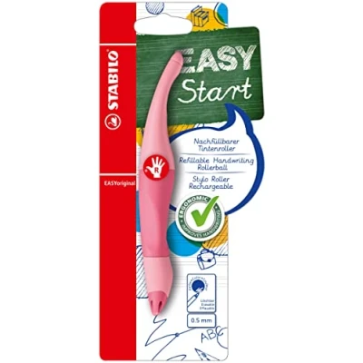 Abbildung von Ergonomischer Tintenroller für Rechtshänder STABILO EASYoriginal Pastel in rosiges Rouge blau (löschbar) inkl. Patrone