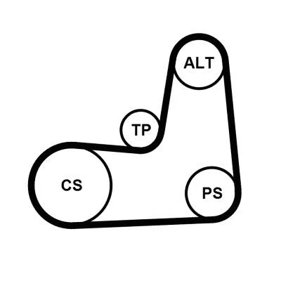 Abbildung von CONTITECH 5PK1135K2 Keilrippenriemensatz RENAULT: CLIO 3, 2, NISSAN: MICRA 3