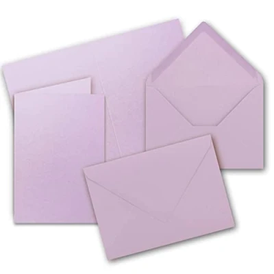 Abbildung von 20x Faltkarten Set mit Briefumschlägen DIN A6 / C6 Lila 14,8 x 10,5 cm (105 148) Doppelkarten Serie FarbenFroh