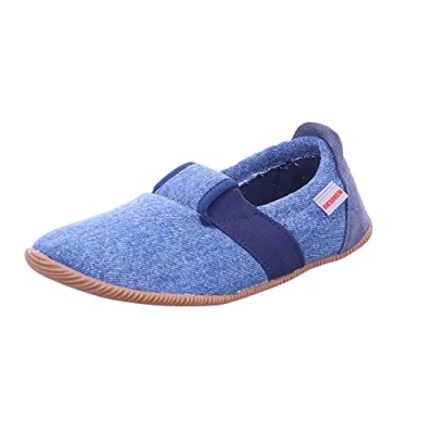Abbildung von Giesswein SÖLL SLIM FIT Hausschuh für Kinder, Größe: 35, Dark blue denim Schuhe