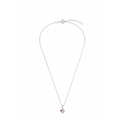 Abbildung von Amor Kette mit Anhänger 925 Sterling Silber Mädchen Kinder Sets, 35+3 cm, Silber, Kommt in Schmuck Geschenk Box