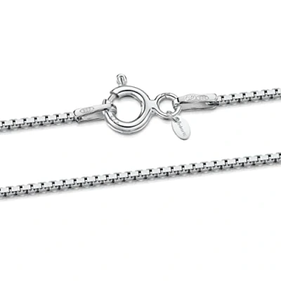 Abbildung von Amberta Männer und Frauen Halskette Kette aus 925 Sterlingsilber: 1 mm Venezianierkette 55 cm