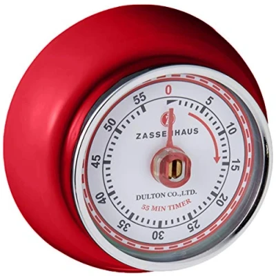 Abbildung von Zassenhaus Küchentimer SPEED , Rot Ø 7 cm x 3 Analoge Zeitanzeige mit Alarm Funktion Die Countdown Uhr unterstützt bei der Zeitplanung beim Kochen oder Backen