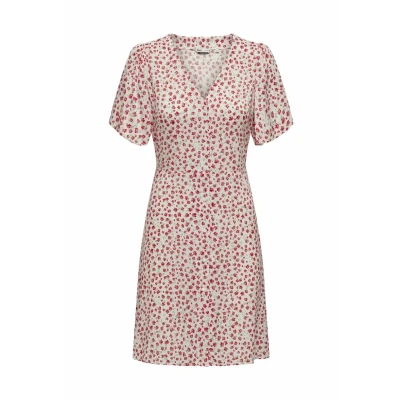 Abbildung von ONLY Onlevida Short NOOS Freizeitkleid, Damen, Größe: Small, Cloud dancer