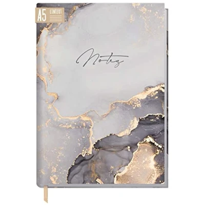 Abbildung von Notizbuch A5 liniert [Grey Marble] von Trendstuff by Häfft 124 Seiten, 62 Blatt ideal als Tagebuch, Bullet Journal, Ideenbuch, Schreibheft nachhaltig &amp; klimafreundlich