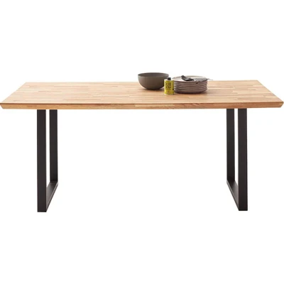 Abbildung von MCA living Esstisch "Zeballos" Holztisch, OTTOs Choice, 1 Stk. tlg. U-Gestell aus pulverbeschichtetem Metall, Platte Zerreiche