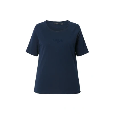 Abbildung von Ulla Popken Tshirt print, Damen, Größe: 62/64, Marine