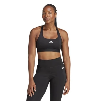 Abbildung von adidas Performance Sportbh mit mittlerer Stützkraft, Damen, Größe: SxA B, Black