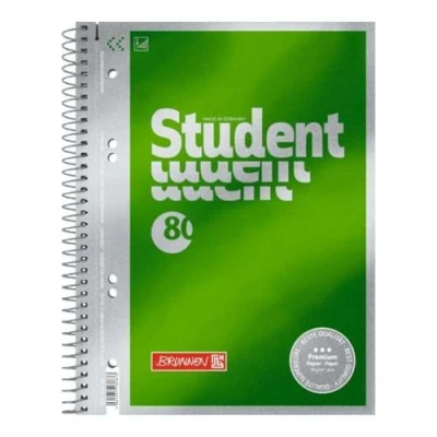 Abbildung von Brunnen Collegeblock Premium Student A5, unliniert, 80 Blatt, grün