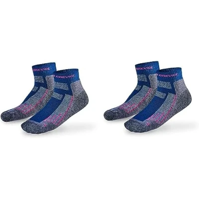 Abbildung von Black Crevice Merino Outdoorsocken kurz, 2 Paar, navy/fuxia, 39 42