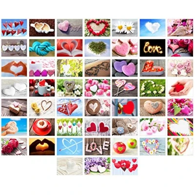Abbildung von Edition Seidel Set 52 Premium Postkarten zur Hochzeit Hochzeitsspiel: eine Postkarte jede Woche. Hochzeitsgeschenk Liebe Herzen Dekoidee Valentinstag Gästebuch Geburtstag Danke Verlobung