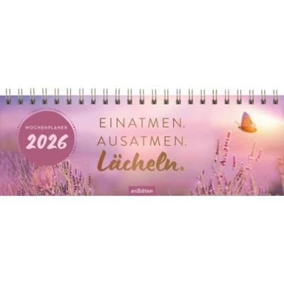 Abbildung von Tischkalender Einatmen. Ausatmen. Lächeln. 2026: Praktischer Terminplaner mit Wochenkalendarium für mehr Achtsamkeit