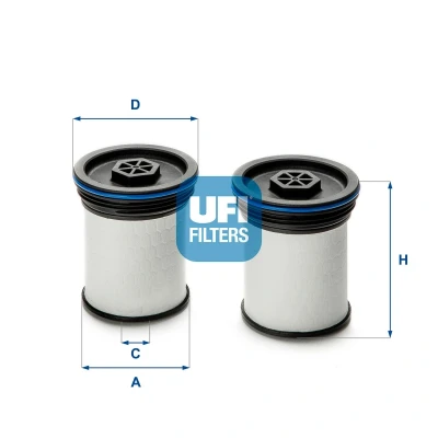 Abbildung von UFI 27.196.00 Luftfilter 163 140, 115 Filtereinsatz PEUGEOT: 106 I Hatchback, 205 II Partner Van, CITROËN: Berlingo / First
