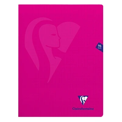Abbildung von Clairefontaine 313361C Schulheft / Heft Mimesys, DIN A4+ 24x32 cm, 48 Blatt 90g, französische Lineatur, Einband aus PP, geheftet, Rosa, 1 Stück