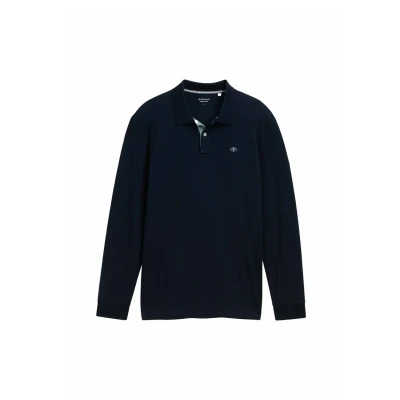 Abbildung von TOM TAILOR Herren 1043278 Longsleeve Basic Piqué Poloshirt, 10668 Sky Captain Blue, S