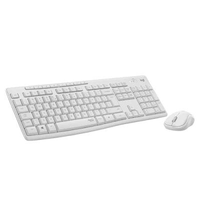 Abbildung von Logitech MK295 kabelloses Tastatur Maus Set mit SilentTouch Technologie, Shortcut Tasten, optischer Spurführung, Nano USB Empfänger, verzögerungsfreier Drahtlosverbindung, NL QWERTY Layout Weiß