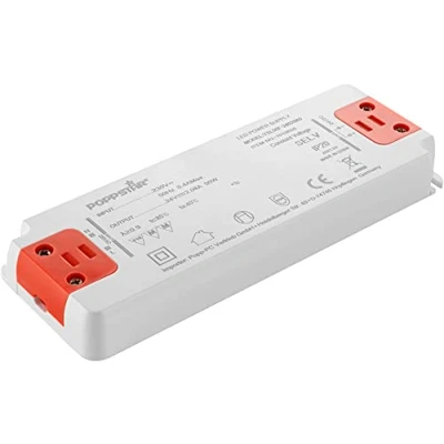Abbildung von Poppstar Slim LED Trafo 24 V (für 0,5 bis 50 Watt LEDs) Ultra flacher Transformator 230V AC / 24V DC 2,08A