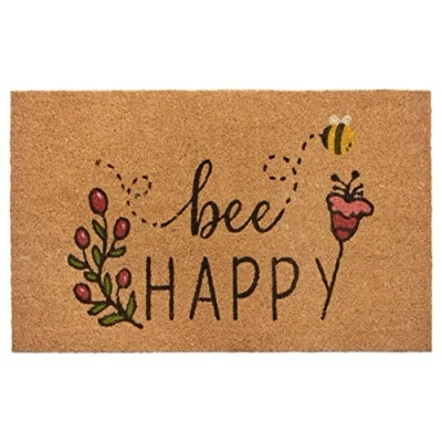 Abbildung von HANSE Home Fußmatte »Bee Happy«, rechteckig, 15 mm Höhe, Kokos, Schmutzfangmatte, Outdoor, Rutschfest, Innen, Kokosmatte, Flur