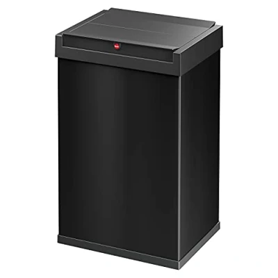 Abbildung von Hailo Mülleimer »Big Box Swing L«, 1 Behälter, 35 Liter, Stahlblech, Abfallbox mit selbstschließendem Schwingdeckel