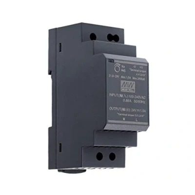 Abbildung von 24 VDC 1,5 A 36Watt Mean Well HDR 30 Hutschienen Netzteil DIN Rail