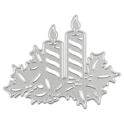 Abbildung von Ideen mit Herz Stanzschablone, Kerzengesteck, 8cm x 10cm, passend für gängige Stanzmaschinen Schablone zum Gestalten von Kartenauflegern, Anhängern, Grußkarten Weihnachten, Advent, Winter