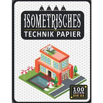 Abbildung von Isometrisches Zeichnen Din A4 100 Sleiten Notizbuch Dreiecknetzpapier Isometriepapier Isometrie 3D Zeichenblock Isometrieblock Technik Papier: ... Studierende Millimeterpapier 2
