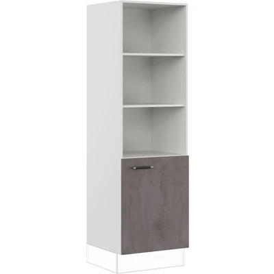Abbildung von IMPULS KÜCHEN Seitenschrank »"Prag", Breite/Höhe: 60/190,7 cm« vormontiert, mit Drehtür, verstellbaren Fachböden