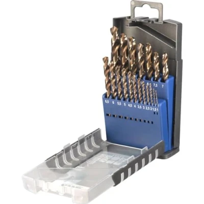 Abbildung von kwb Metallbohrer Satz, HSS E Bohrer Set, 19 teilig, Ø 1 mm 10 in 0,5 schritten, 135 Spitzwinkel