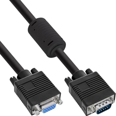 Abbildung von InLine 17742B S VGA Verlängerung, 15pol HD Stecker / Buchse, schwarz, 2m