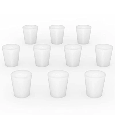 Abbildung von stonylab Silikon Gummistopfen, Weiß Konische Labordichtung Silikonstopfen Gummistecker (10er Pack, 4#)