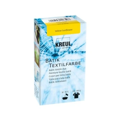 Abbildung von KREUL 98522 Batik Textilfarbe Yellow Sunflower, 70 g, Farbpulver zum Batiken und Färben von Textilien
