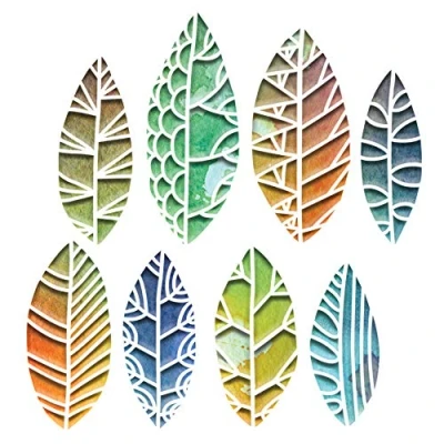 Abbildung von Sizzix Thinlits Stanzschablonen 8 STK 664431 Einzelne Blätter von Tim Holtz, Mehrfarben, Einheitsgröße