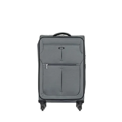 Abbildung von OCHNIK Mittlerer Rollkoffer Soft Case Material: Nylon Farbe: Grau Größe: M Maße: 69x42x29cm Fassungsvermögen: 59l hohe Qualität