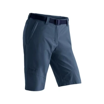 Abbildung von Maier Sports Lawa, Kurze Damen Wanderhose, Wasserabweisende Bermuda für Trekking und Hiking, PFC frei, mSTRETCH pro 4 &amp; Dryprotec, Blau, 44 (W35/L32)