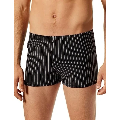 Abbildung von Schiesser Herren Komfort mit Bein Badehose, Schwarz, L EU