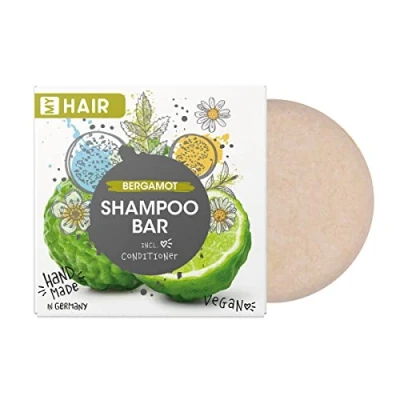 Abbildung von MY HAIR Shampoo Bar by Accentra, Festes Shampoo, Haarseife, Naturkosmetik, für alle Haartypen geeignet, vegan, handgefertigt in Deutschland, Duft: Bergamotte