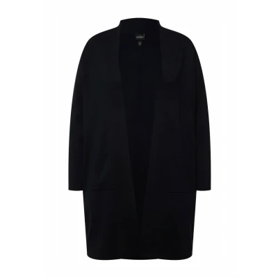 Abbildung von Ulla Popken LONG OPEN Front Strickjacke, Damen, Größe: 58/60, Dark blue