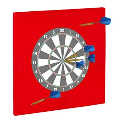 Abbildung von Relaxdays Dartscheibe Schutzring &quot;R6&quot;, Wandschutz für 45 cm Dartboard, EVA, Dart Auffangring HBT: 71 x 3 cm, rot